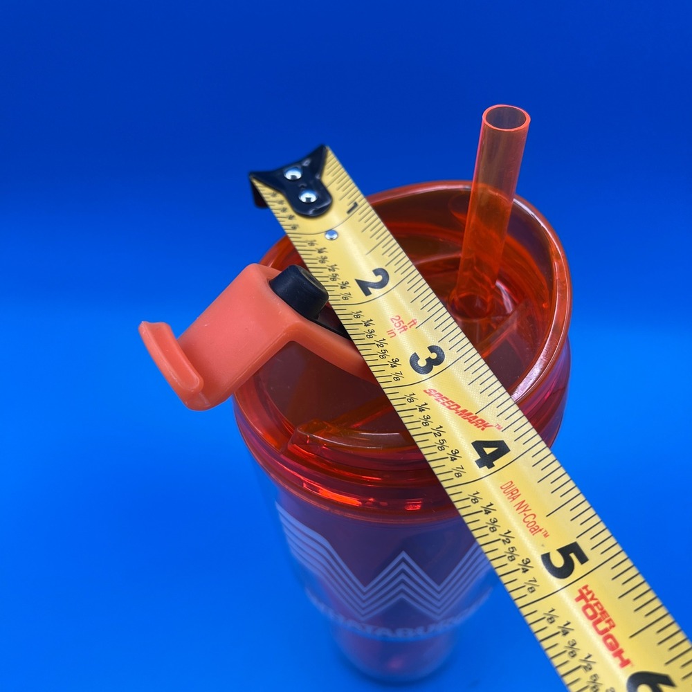Whataburger Orange Double Wall Insulated Travel Tumbler Cup with Lid and Straw - Picture 8 of 8